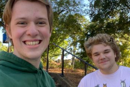 The first year team of Daniel Wakefield (left, from Atlanta) and Jack Mruz (right, from Johns Creek) went undefeated at the tournament. Go Dawgs!